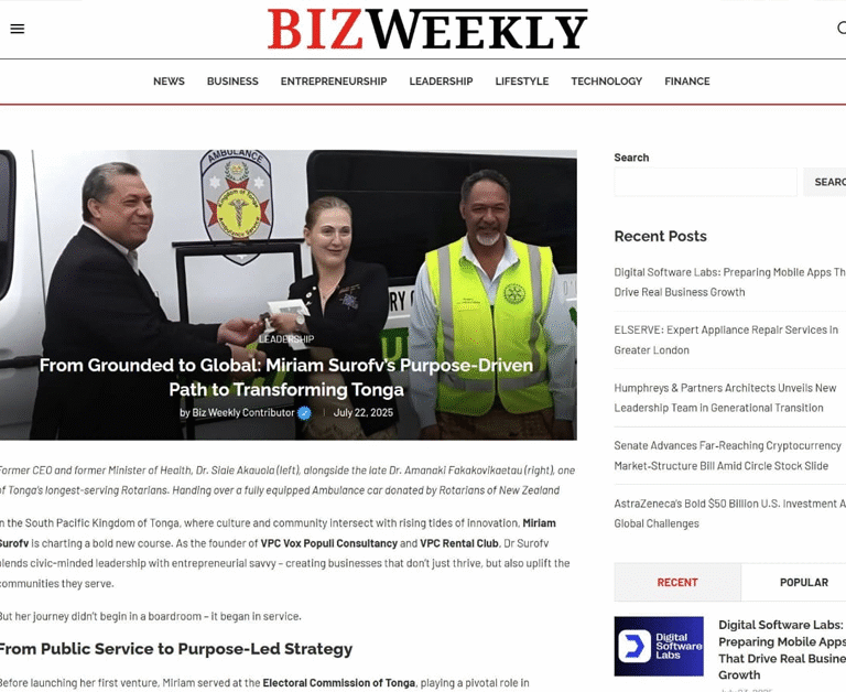 From Local Roots to Global Vision: Featured in BizWeekly